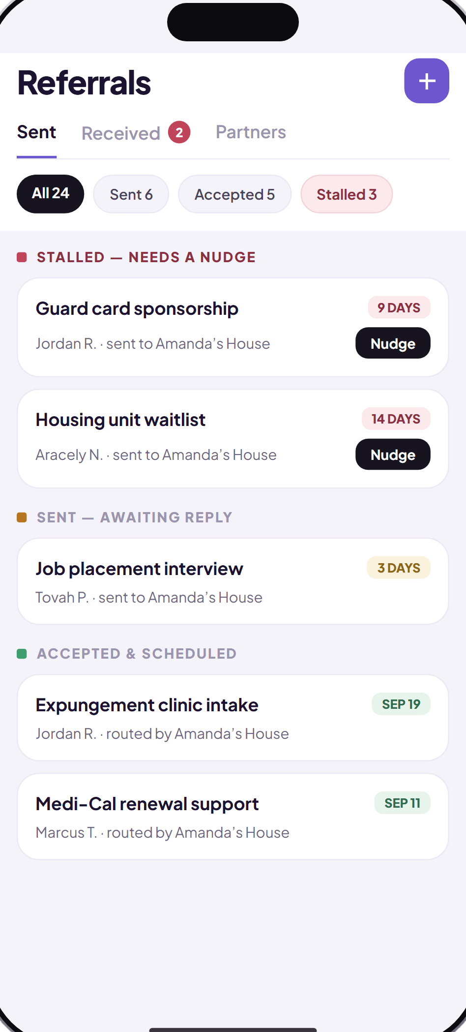 Partner referrals